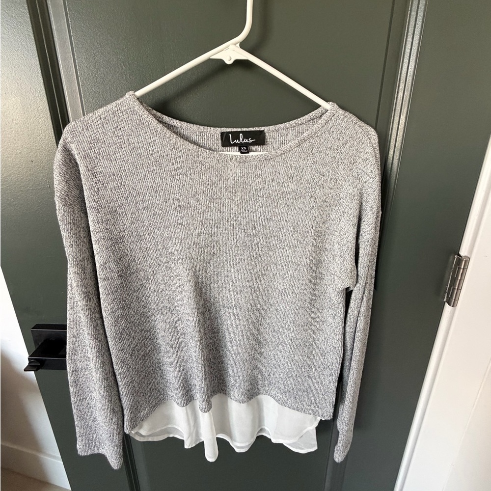 LIKE NEW lulus sweater top with chiffon bottom